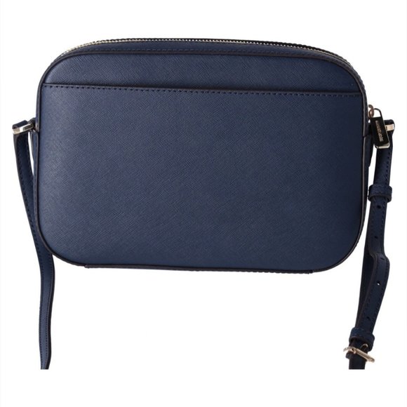 NWT Michael Kors NAVY Jet Set LARGE EAST WEST CHAIN Lady Crossbody Bag - Picture 3 of 7